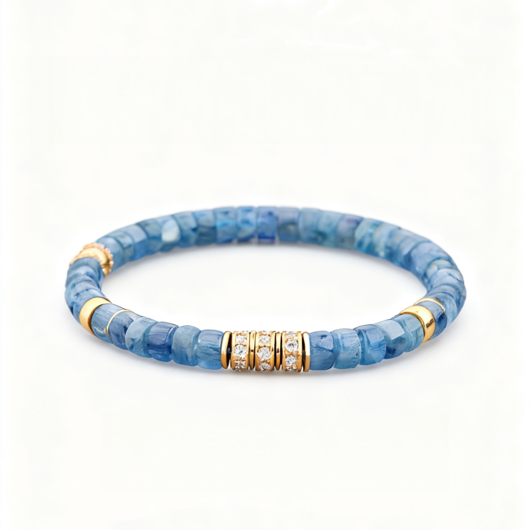 Energy Alchemy Bracelet - Blue Kyanite for Throat Chakra & Energetic Protection