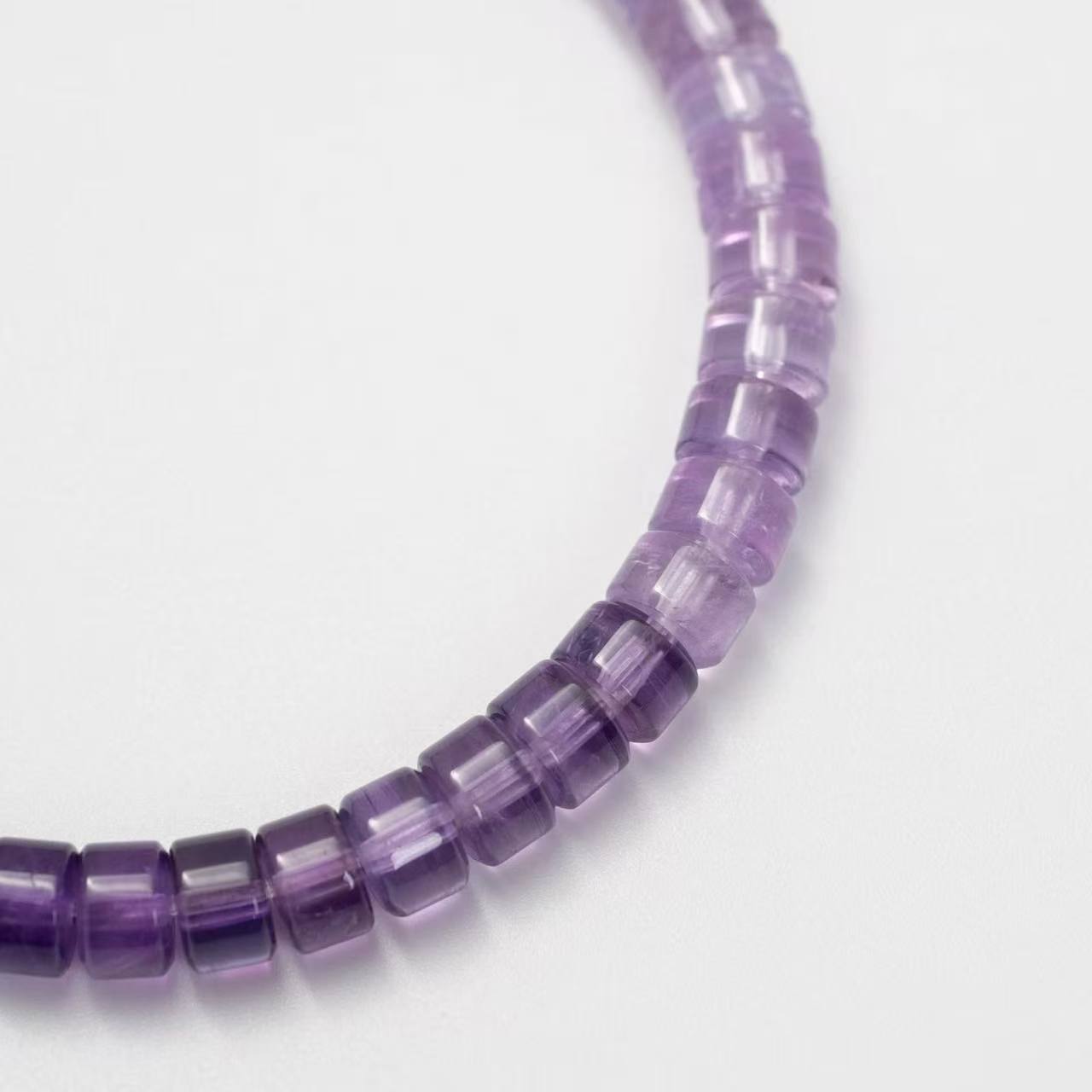 Violet Flame Alchemy Bracelet - 6mm Graduated Amethyst for Intuition & Energetic Transformation