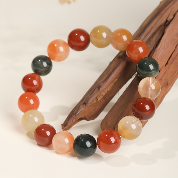 Rainbow Rutilated Quartz Bracelet - For Wealth, Luck & Positive Energy