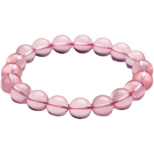 Natural Peach Aura Quartz Bracelet - For Unconditional Love & Emotional Healing 
