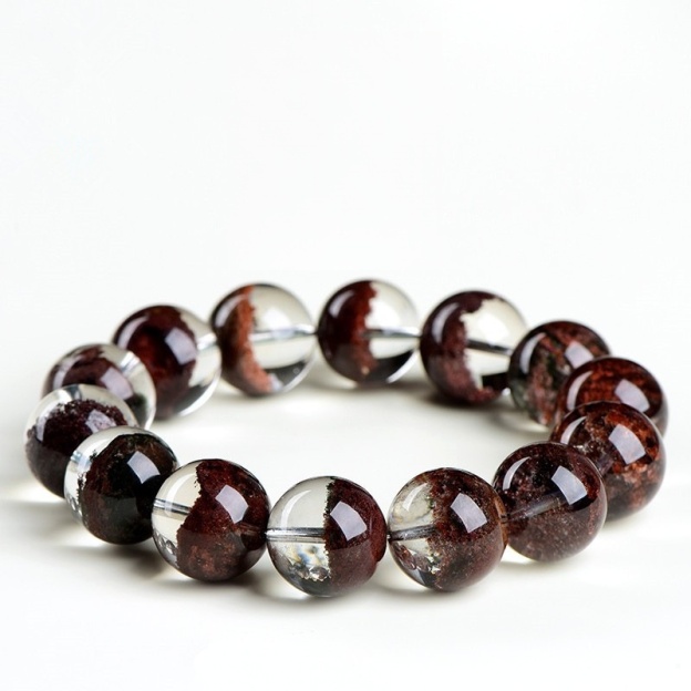 Red Phantom Quartz "Money Bowl" Bracelet - Wealth Attraction & Abundance Stone