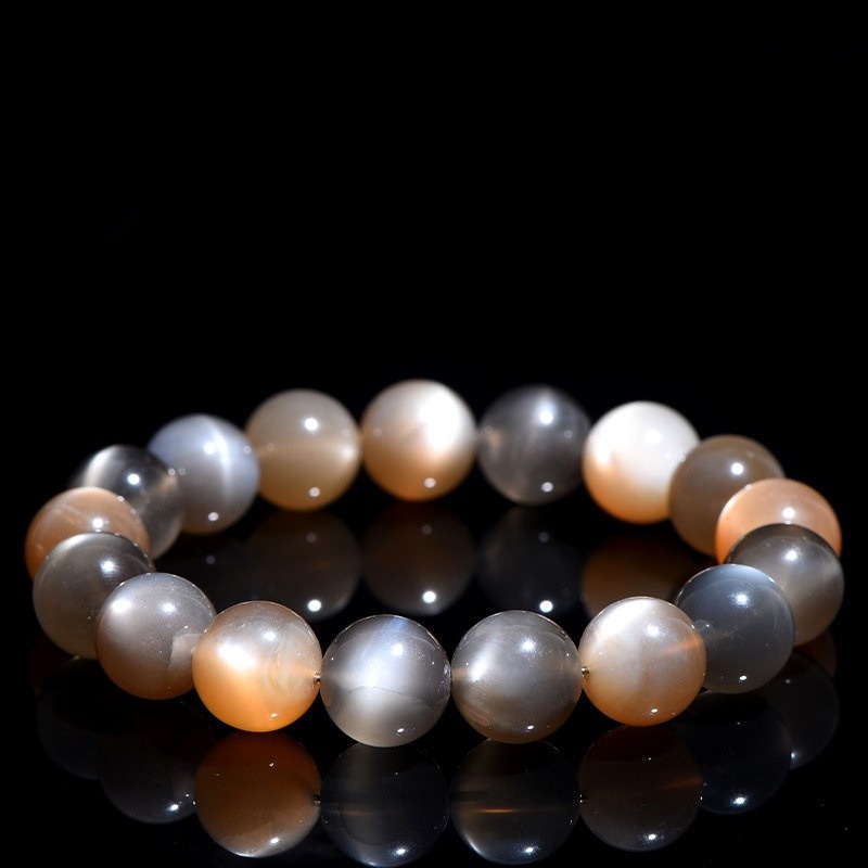 "Milky Tea" Moonstone Bracelet - Stone of Emotional Balance & Gentle Nurturing