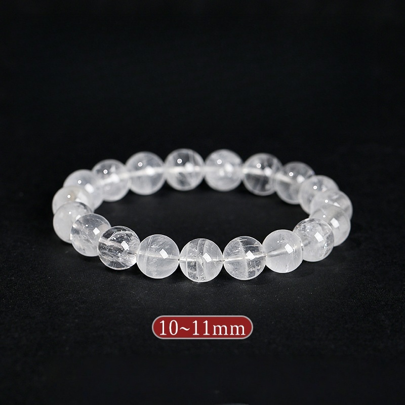 Natural Brazilian White Phantom Quartz Bracelet - Stone of Purified Vision & Manifested Light