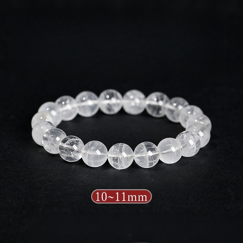 Natural Brazilian White Phantom Quartz Bracelet - Stone of Purified Vision & Manifested Light
