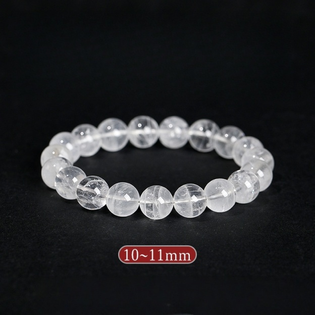 Natural Brazilian White Phantom Quartz Bracelet - Stone of Purified Vision & Manifested Light