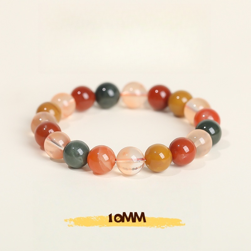 Rainbow Rutilated Quartz Bracelet - For Wealth, Luck & Positive Energy