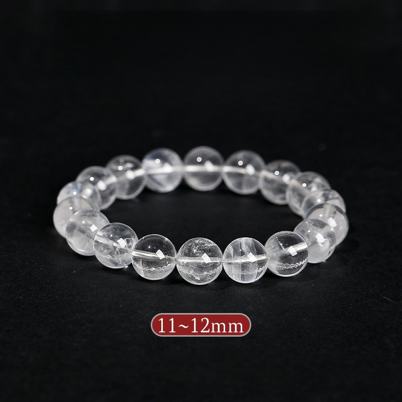 Natural Brazilian White Phantom Quartz Bracelet - Stone of Purified Vision & Manifested Light