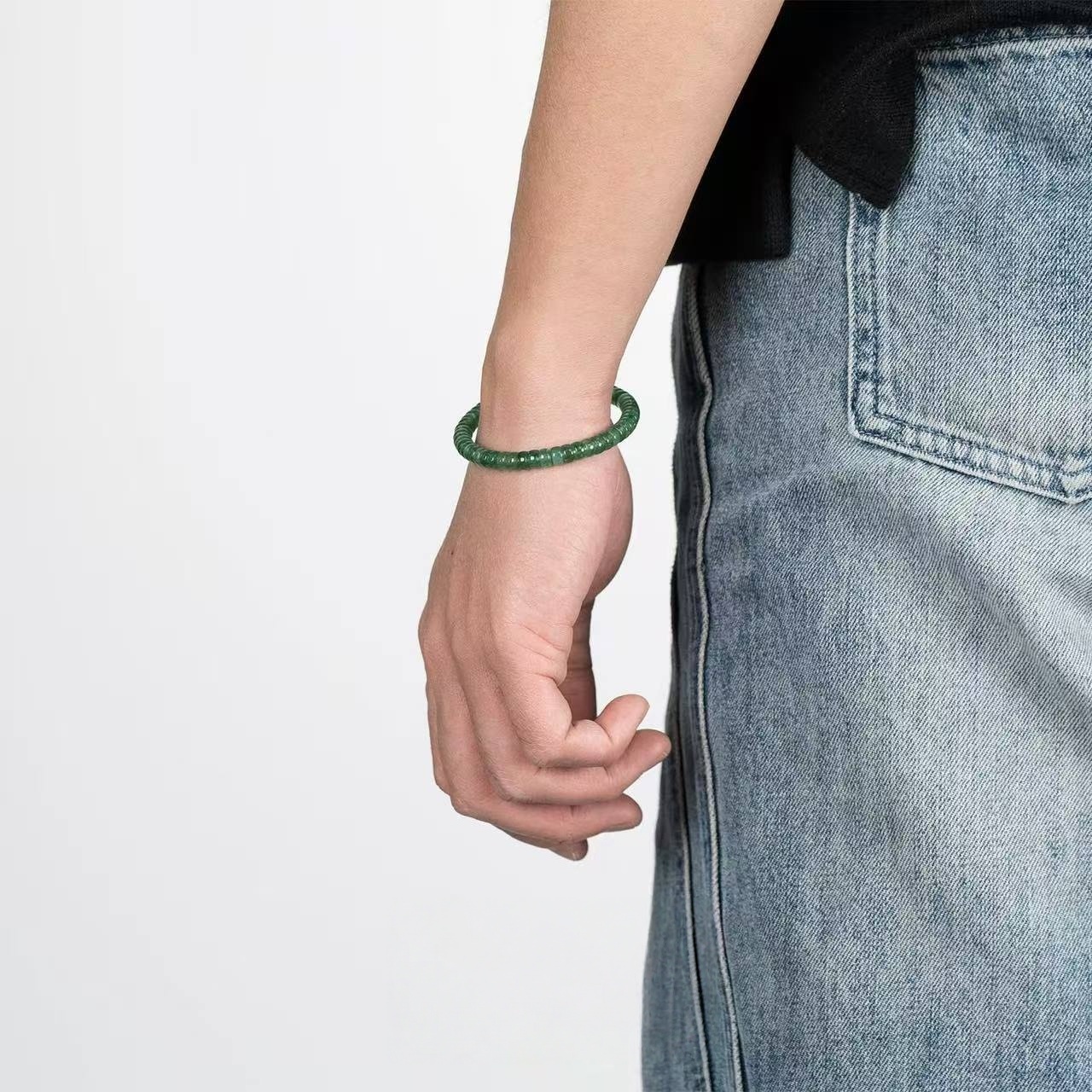 6MM Natural Green Strawberry Quartz Bracelet | For Harmonious Relationships & Heart Healing