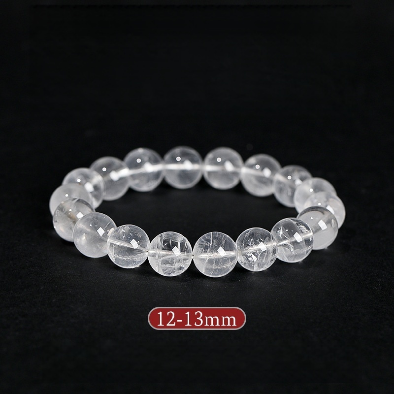 Natural Brazilian White Phantom Quartz Bracelet - Stone of Purified Vision & Manifested Light