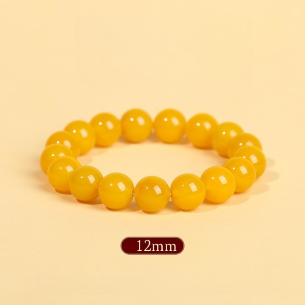 Natural Yellow Carnelian Agate Stretch Bracelet for Solar Plexus Chakra, Confidence & Abundance