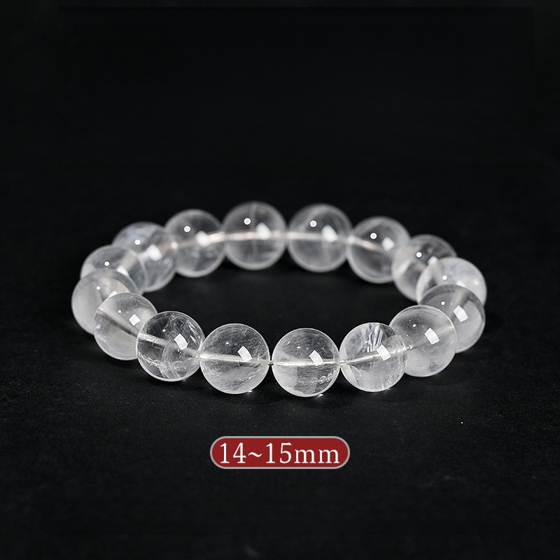 Natural Brazilian White Phantom Quartz Bracelet - Stone of Purified Vision & Manifested Light
