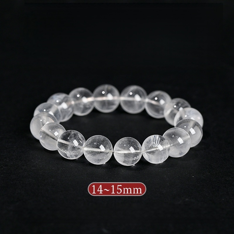 Natural Brazilian White Phantom Quartz Bracelet - Stone of Purified Vision & Manifested Light