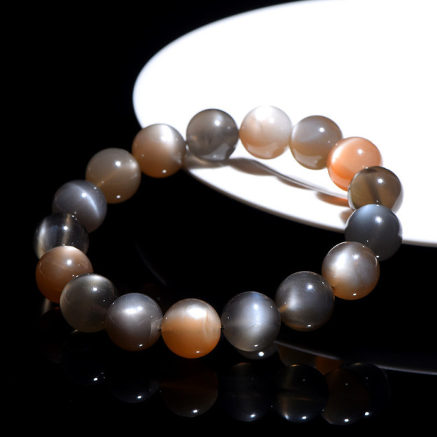"Milky Tea" Moonstone Bracelet - Stone of Emotional Balance & Gentle Nurturing