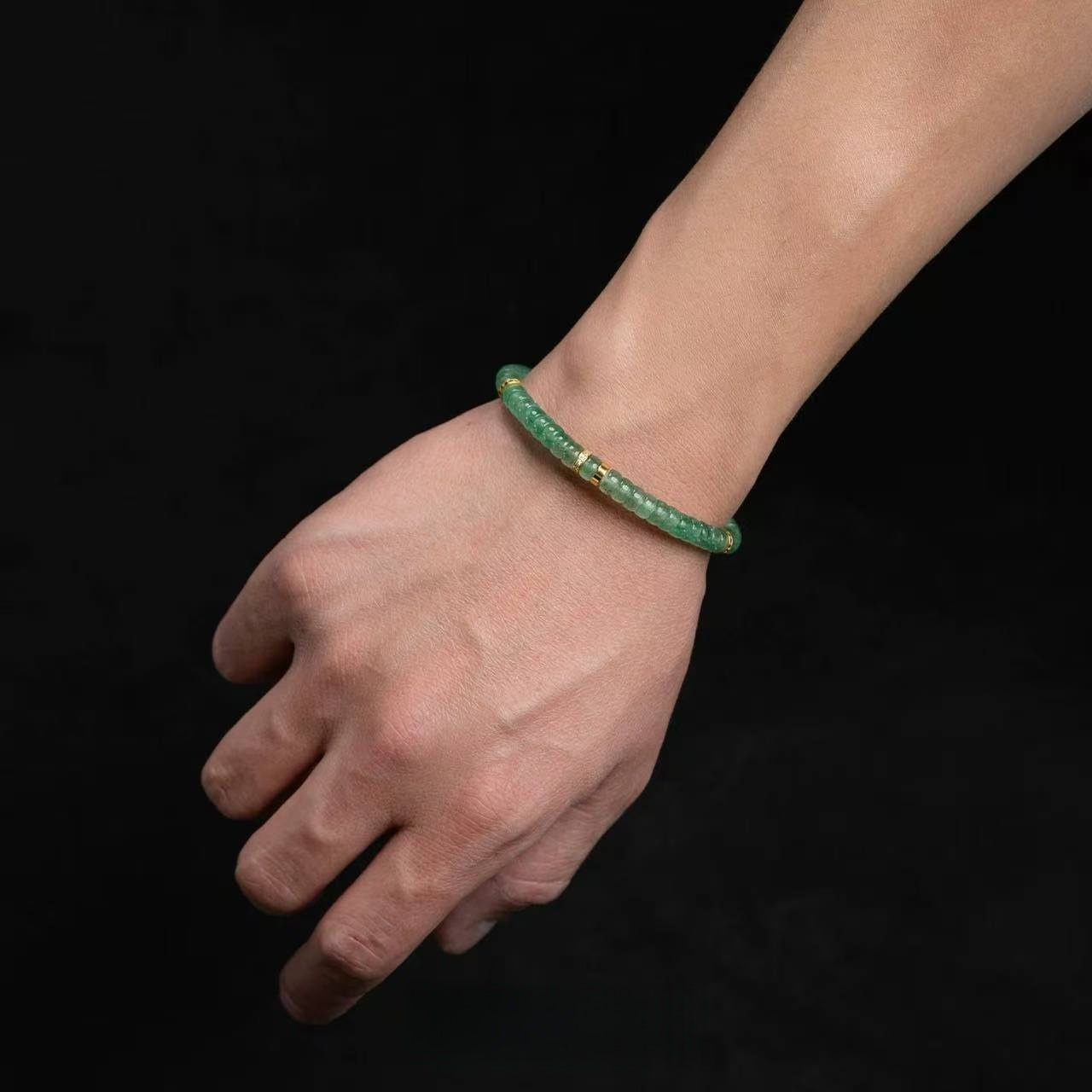 6MM Natural Green Strawberry Quartz Bracelet | For Harmonious Relationships & Heart Healing