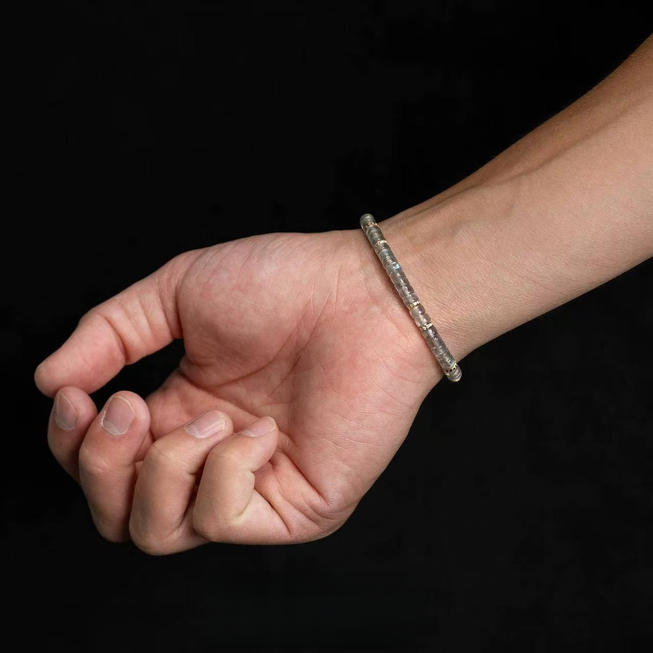 Gray Moonstone Bracelet - New Moon Glow for Inner Balance & Grace