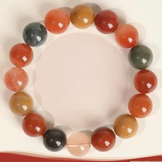 Rainbow Rutilated Quartz Bracelet - For Wealth, Luck & Positive Energy