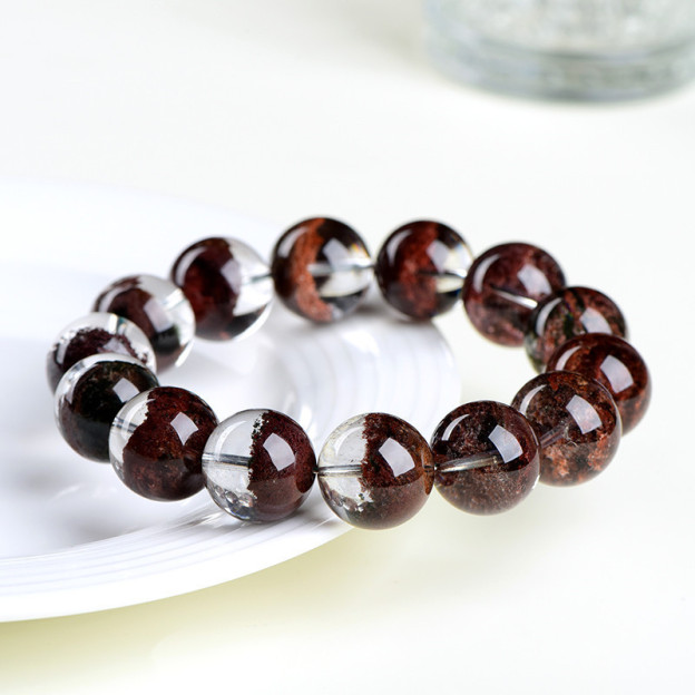 Red Phantom Quartz "Money Bowl" Bracelet - Wealth Attraction & Abundance Stone