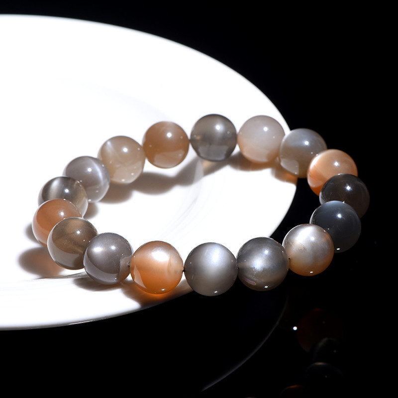 "Milky Tea" Moonstone Bracelet - Stone of Emotional Balance & Gentle Nurturing