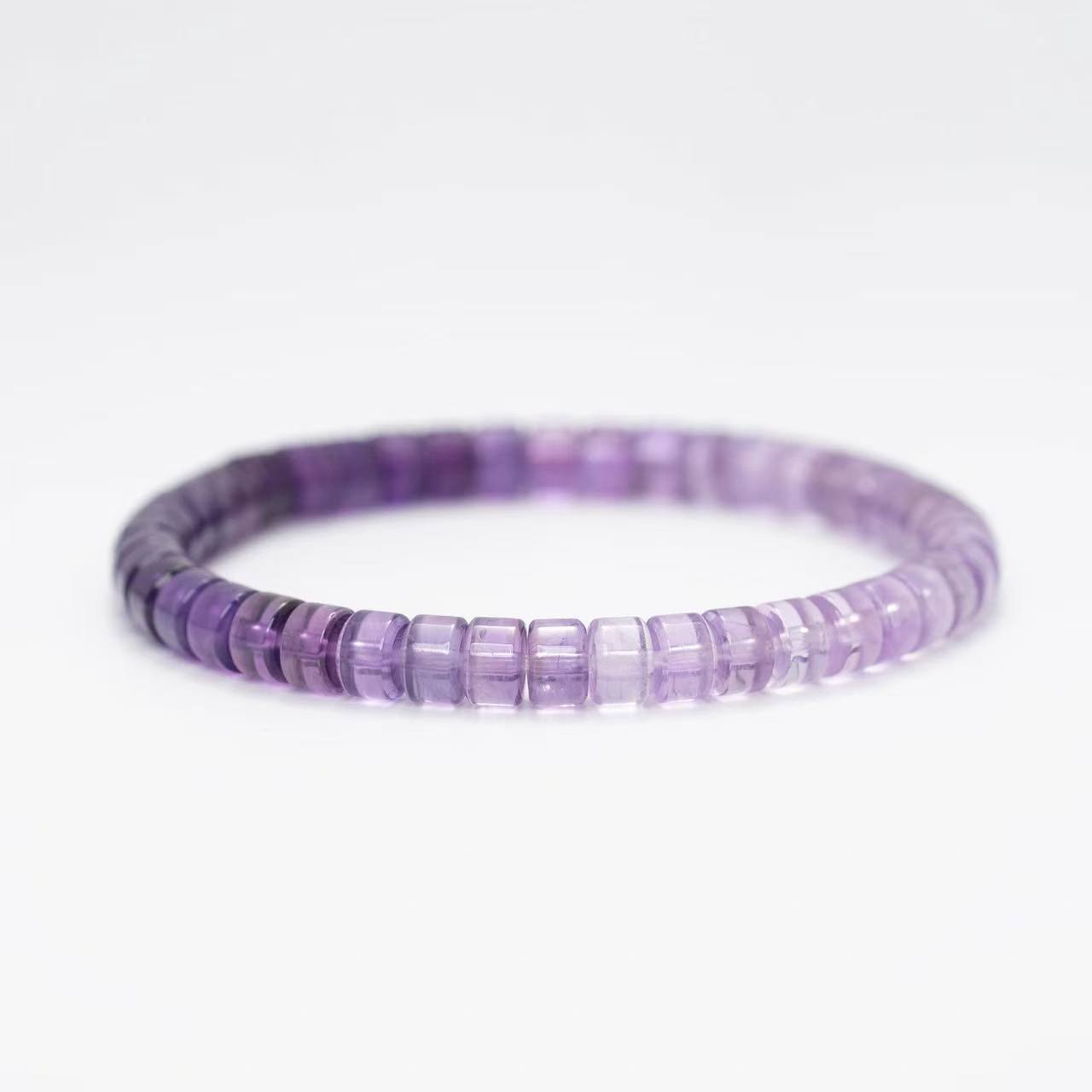 Violet Flame Alchemy Bracelet - 6mm Graduated Amethyst for Intuition & Energetic Transformation