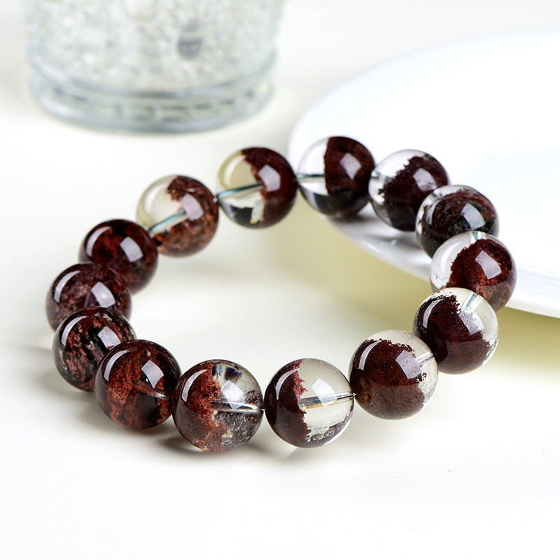 Red Phantom Quartz "Money Bowl" Bracelet - Wealth Attraction & Abundance Stone