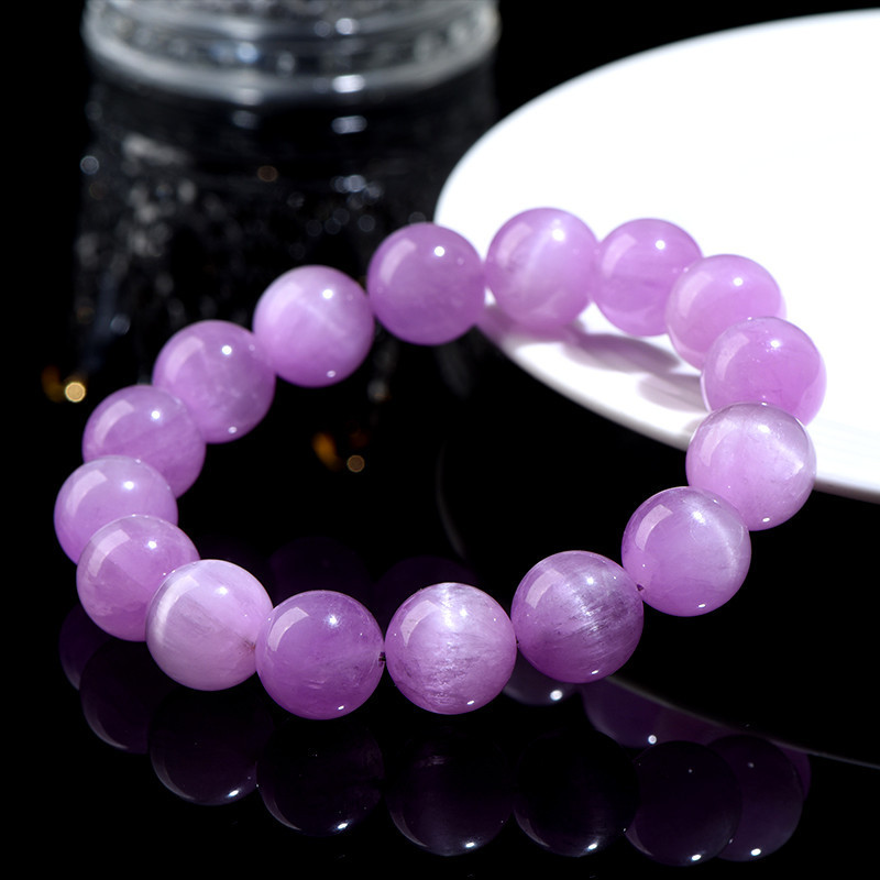 Natural 7A Ice Cat's Eye Kunzite Bracelet - Stone of Heart Resonance & Spiritual Illumination