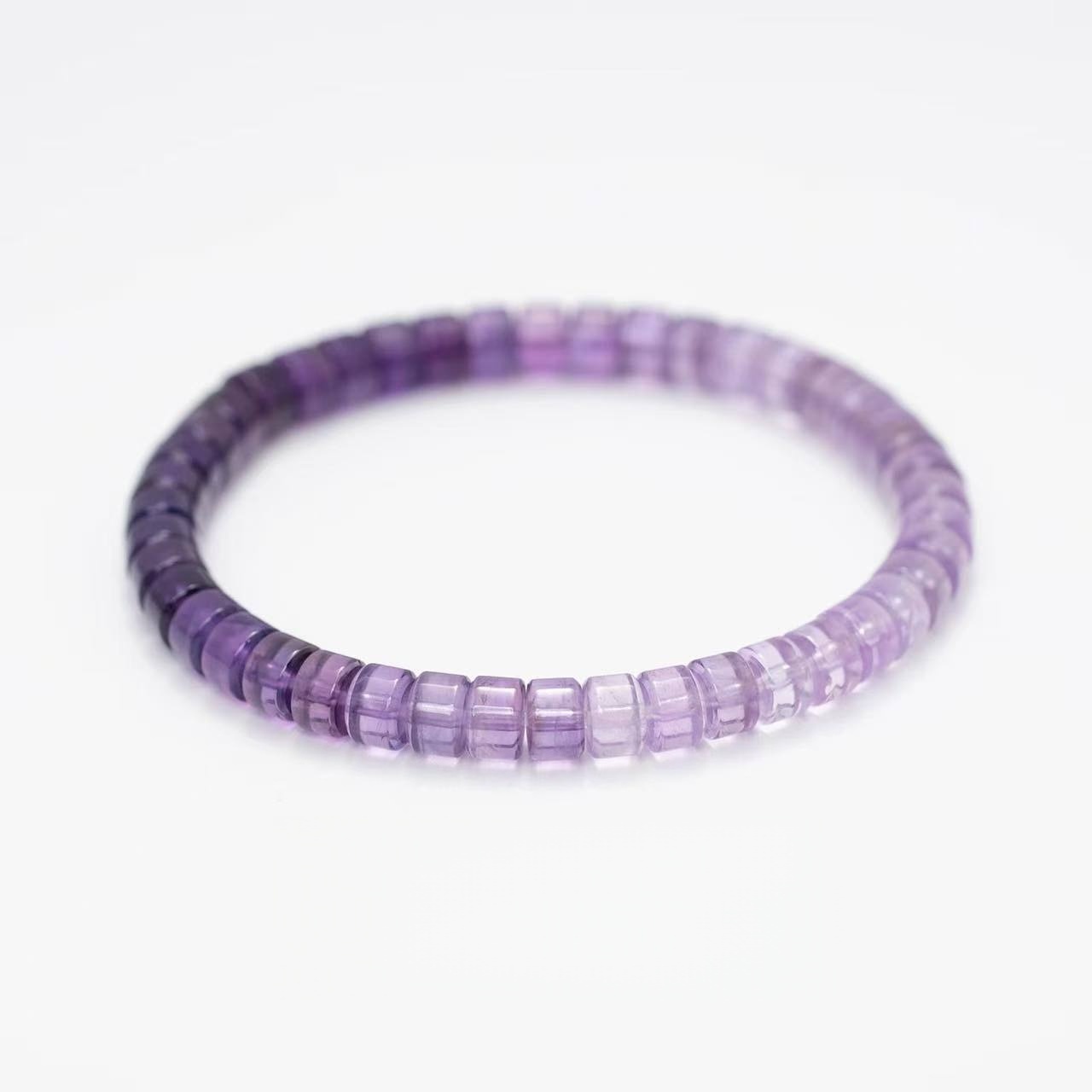 Violet Flame Alchemy Bracelet - 6mm Graduated Amethyst for Intuition & Energetic Transformation