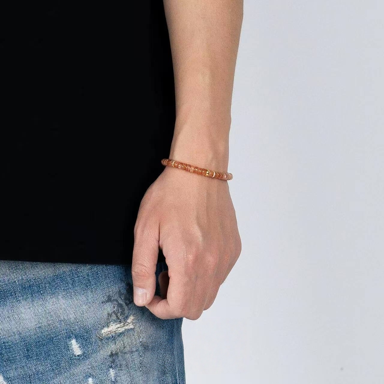 Confidence & Energy: Gold Sunstone Bracelet for Abundance, Joy & Personal Power