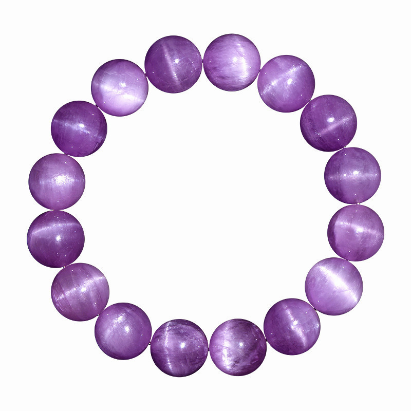 Natural 7A Ice Cat's Eye Kunzite Bracelet - Stone of Heart Resonance & Spiritual Illumination