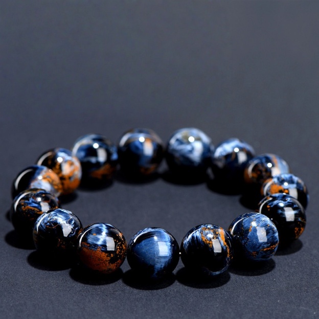 7A "Eye of the Storm" Blue Pietersite Bracelet - Stone of Insight, Courage & Transformation