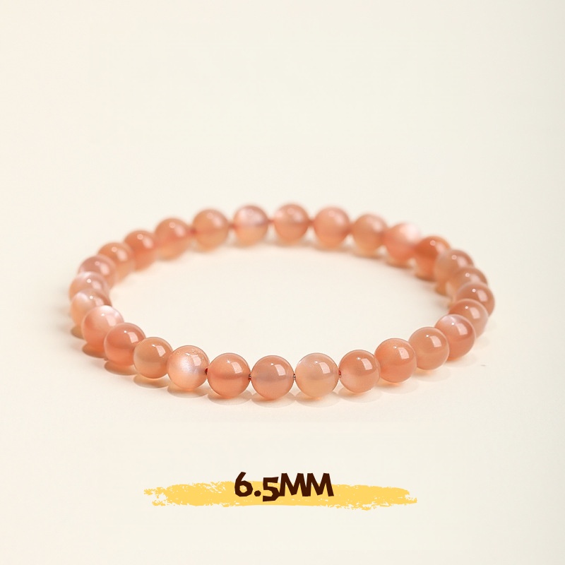 Golden Raw Sunstone Bracelet with Orange Moonstone & Goldstone Beads - Single Strand Yellow Gemstone Jewelry