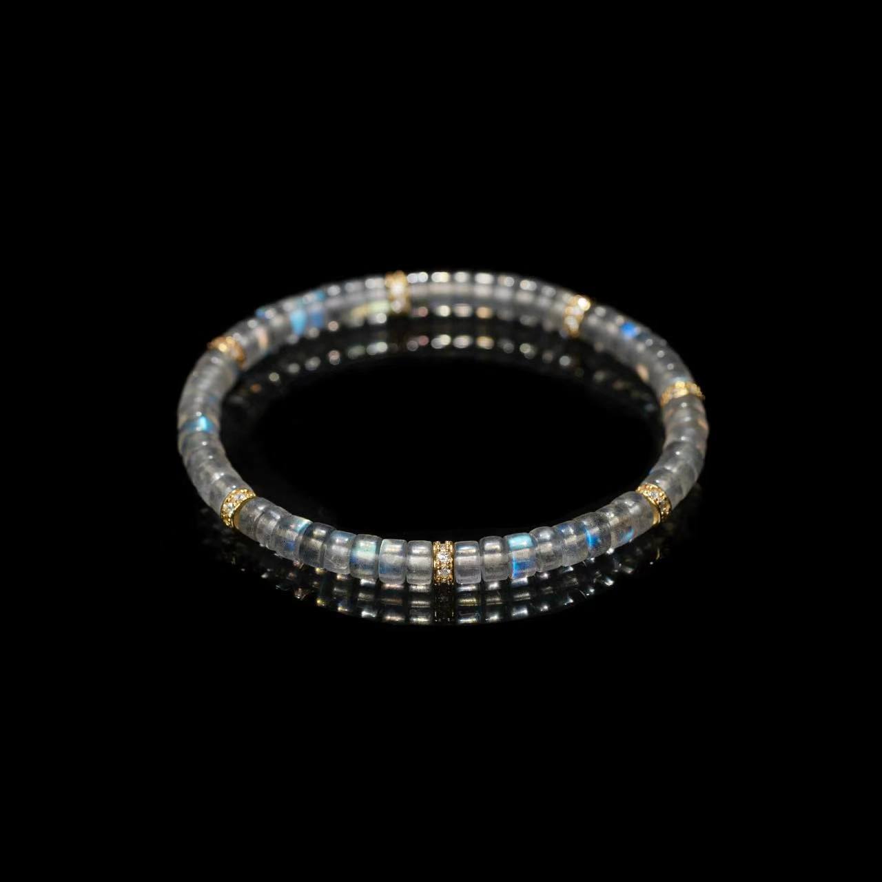 Gray Moonstone Bracelet - New Moon Glow for Inner Balance & Grace