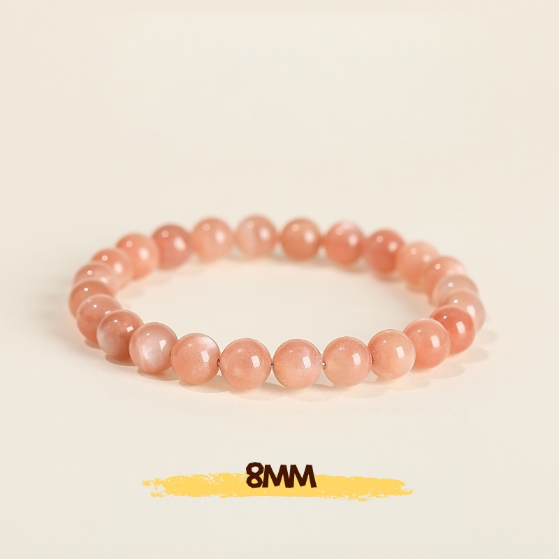 Natural Peach Aura Quartz Bracelet - For Unconditional Love & Emotional Healing