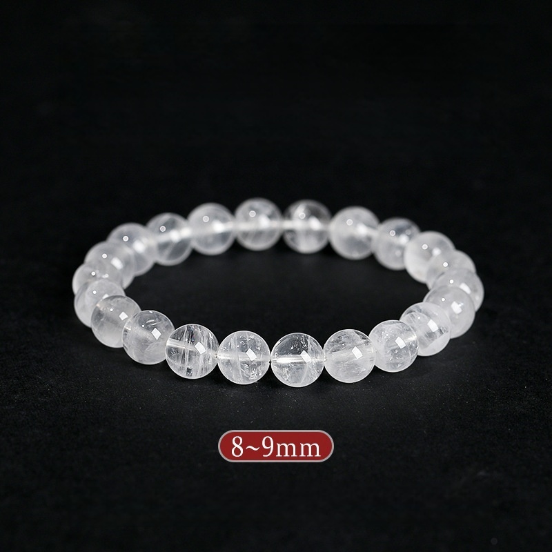 Natural Brazilian White Phantom Quartz Bracelet - Stone of Purified Vision & Manifested Light