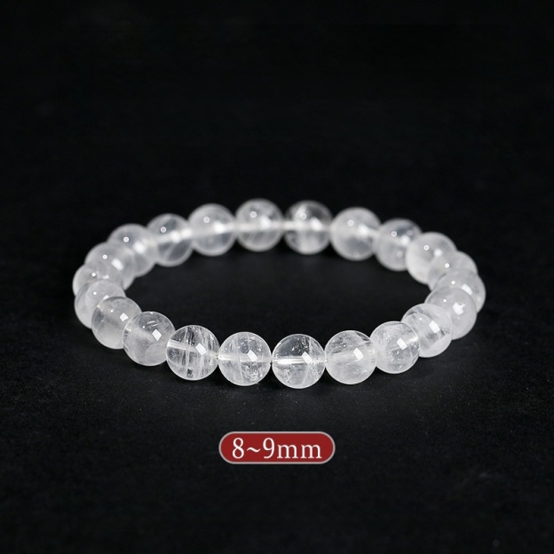 Natural Brazilian White Phantom Quartz Bracelet - Stone of Purified Vision & Manifested Light