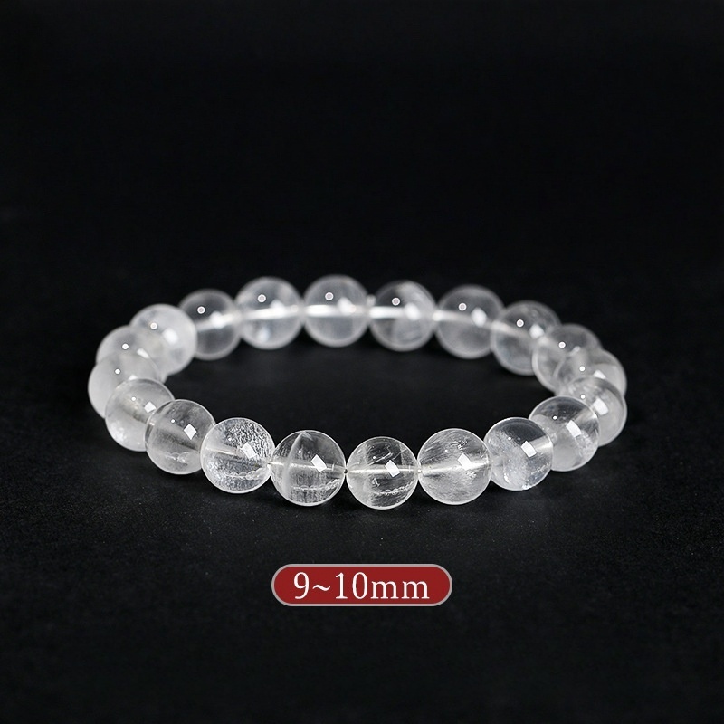 Natural Brazilian White Phantom Quartz Bracelet - Stone of Purified Vision & Manifested Light
