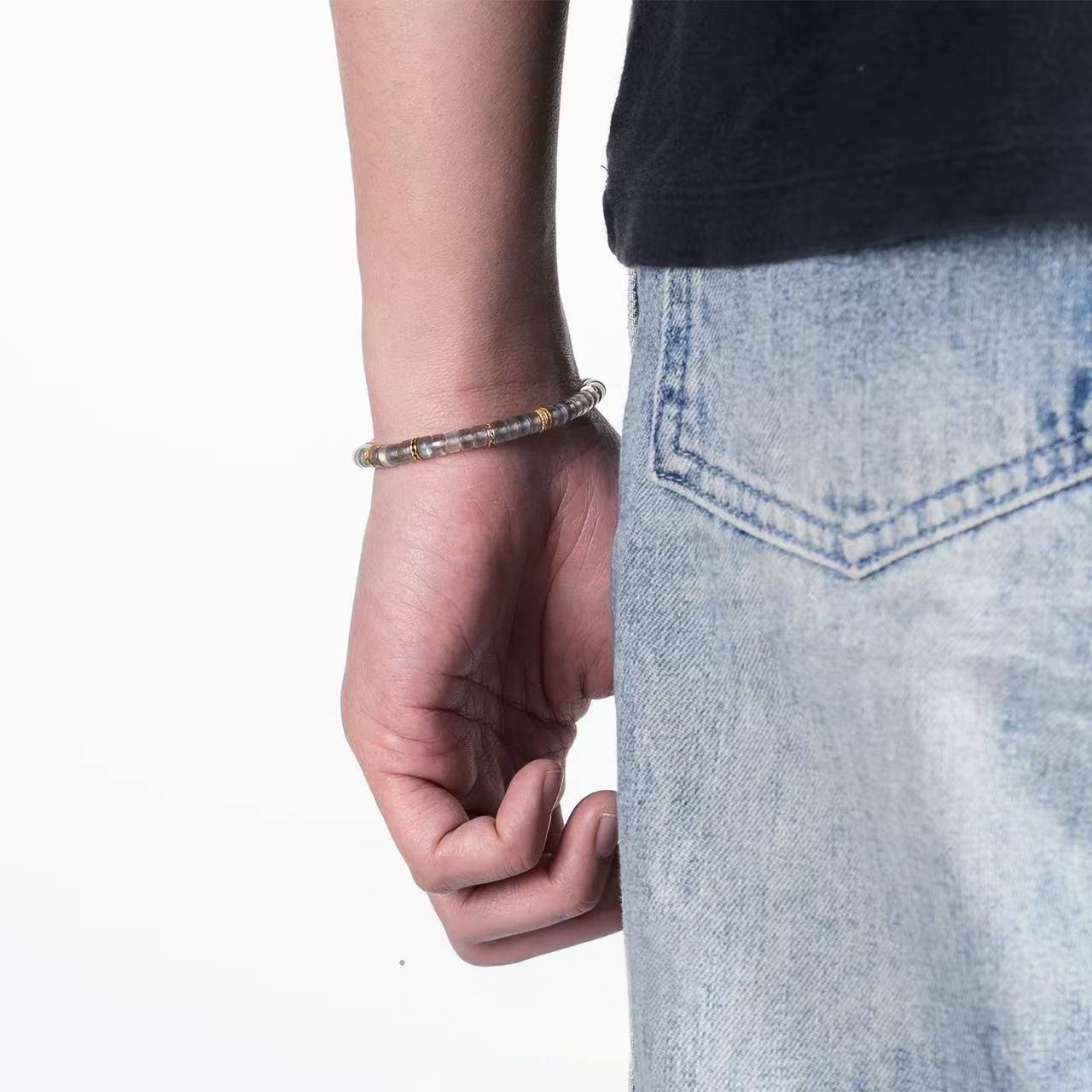 Gray Moonstone Bracelet - New Moon Glow for Inner Balance & Grace