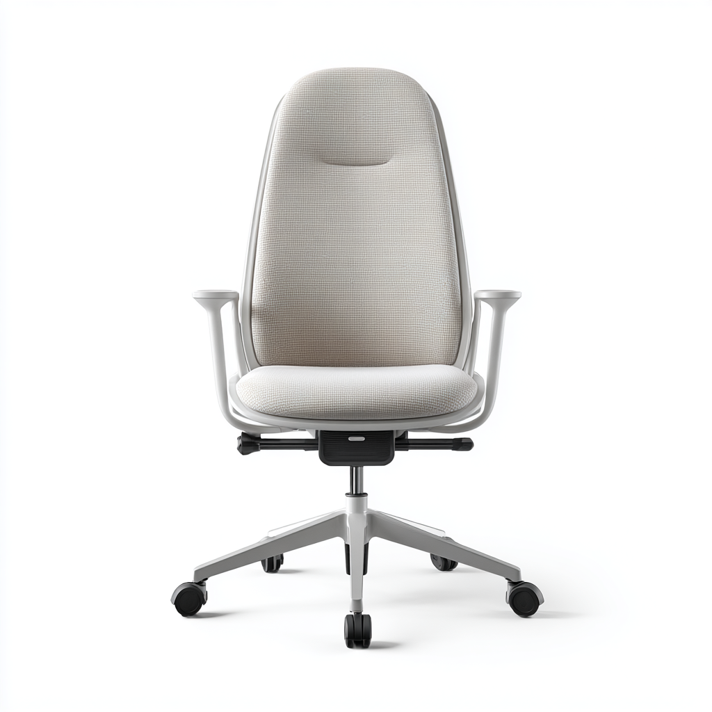Bürostuhl Stoff Weiß 68x68x115 cm Ergonomisch Hochlehner Mit Armlehnen und Rollen