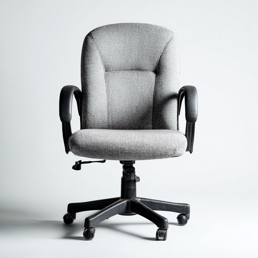 Bürostuhl Stoff 64 x 60 x 105 cm Grau Ergonomisch mit Armlehnen und Rollen