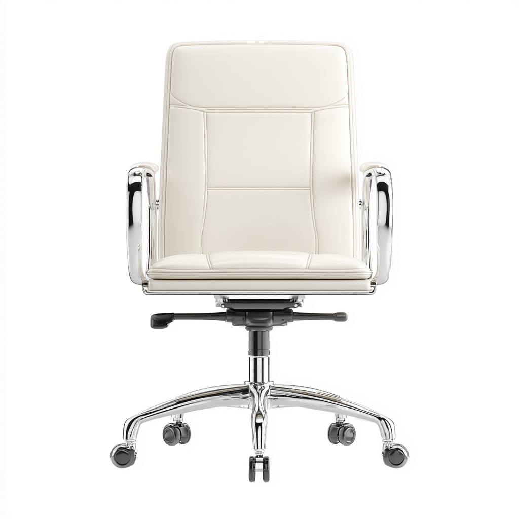 Bürostuhl Kunstleder Weiß 66x64x108 cm Drehbar Höhenverstellbar Ergonomisch Modern