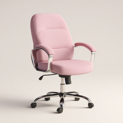 Bürostuhl Stoff 65 x 60 x 105 cm Rosa Ergonomisch mit Armlehnen und Rollen