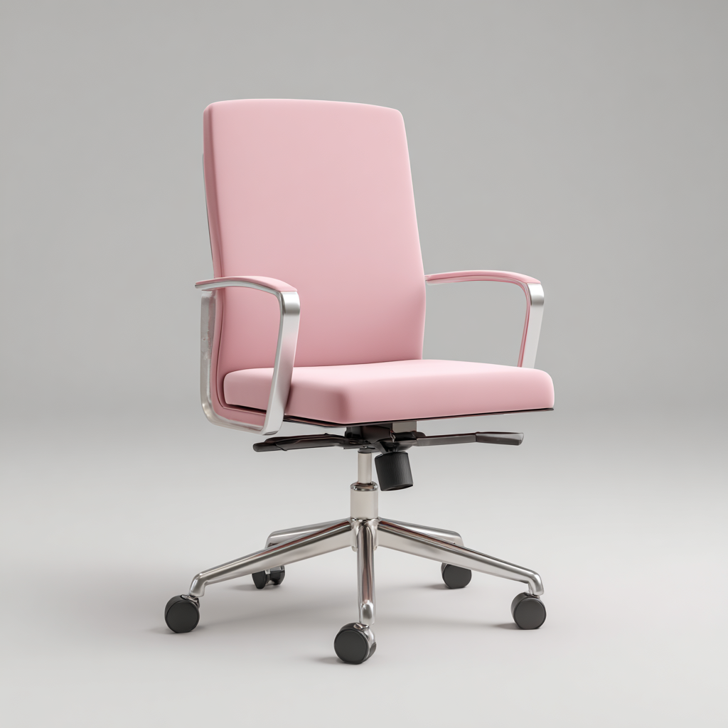 Bürostuhl Stoff 64 x 62 x 110 cm Rosa Ergonomisch mit Armlehnen und Rollen