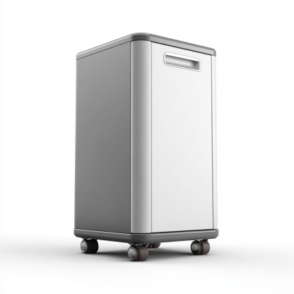 Aktenschrank Metall Grau/Weiß 45x40x75 cm mit Rollen Einzeltür Modern Funktionalität