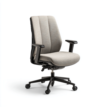 Bürostuhl Stoff 67 x 65 x 104 cm Grau Ergonomisch mit Armlehnen und Rollen