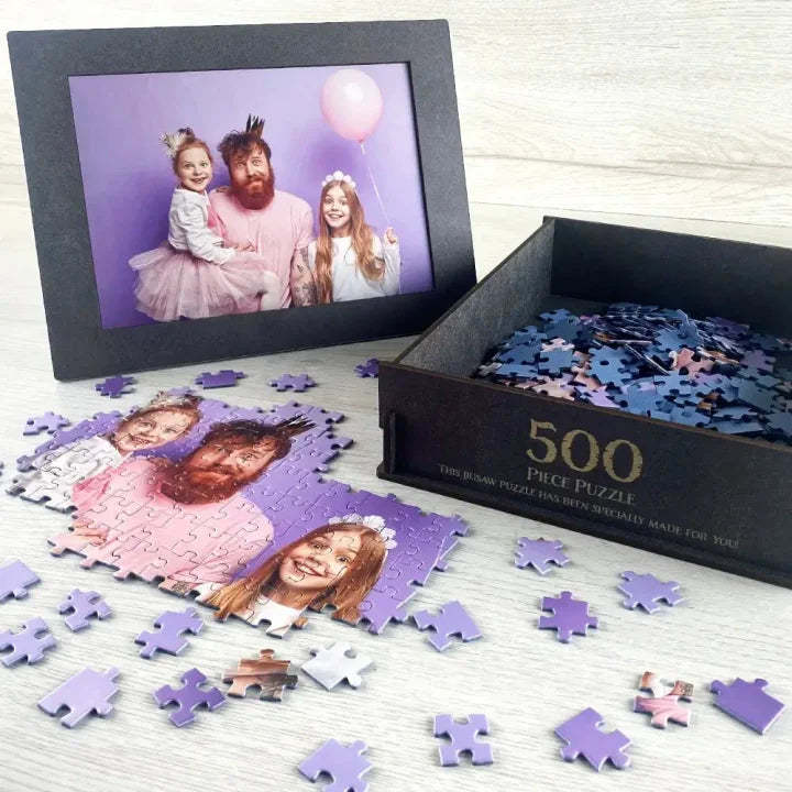 Custom Memory Photo Puzzle – Couple Gift
