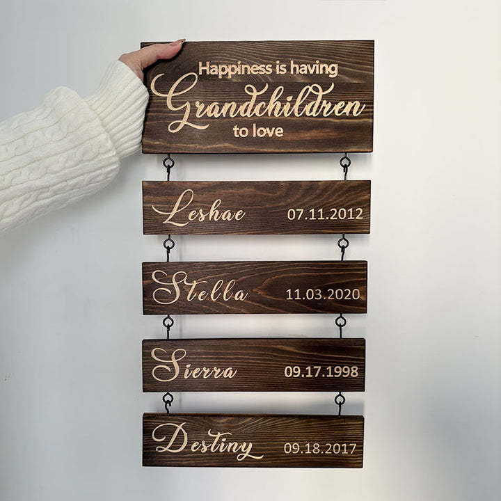 Grandkids Hanging Decor Sign