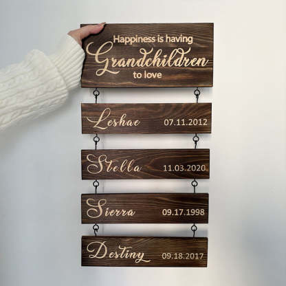 Grandkids Hanging Decor Sign