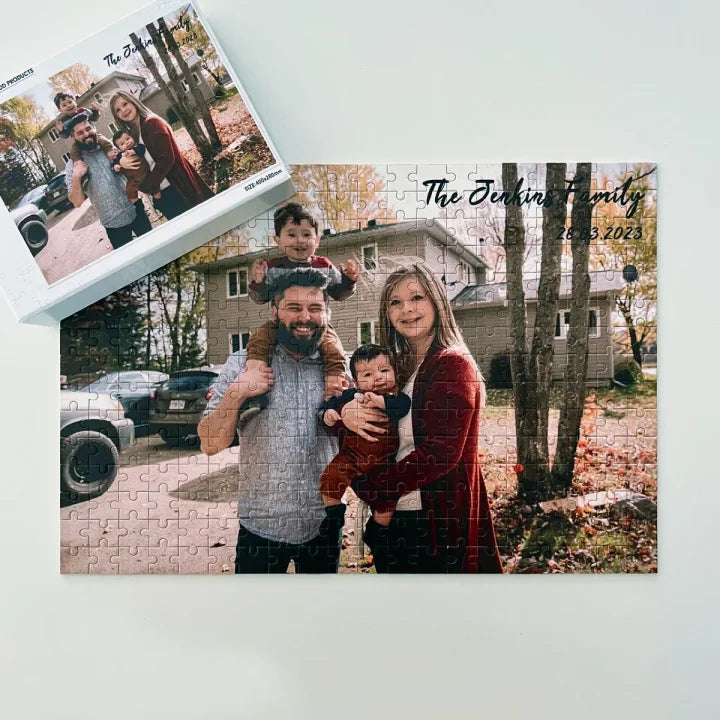 Custom Memory Photo Puzzle – Couple Gift