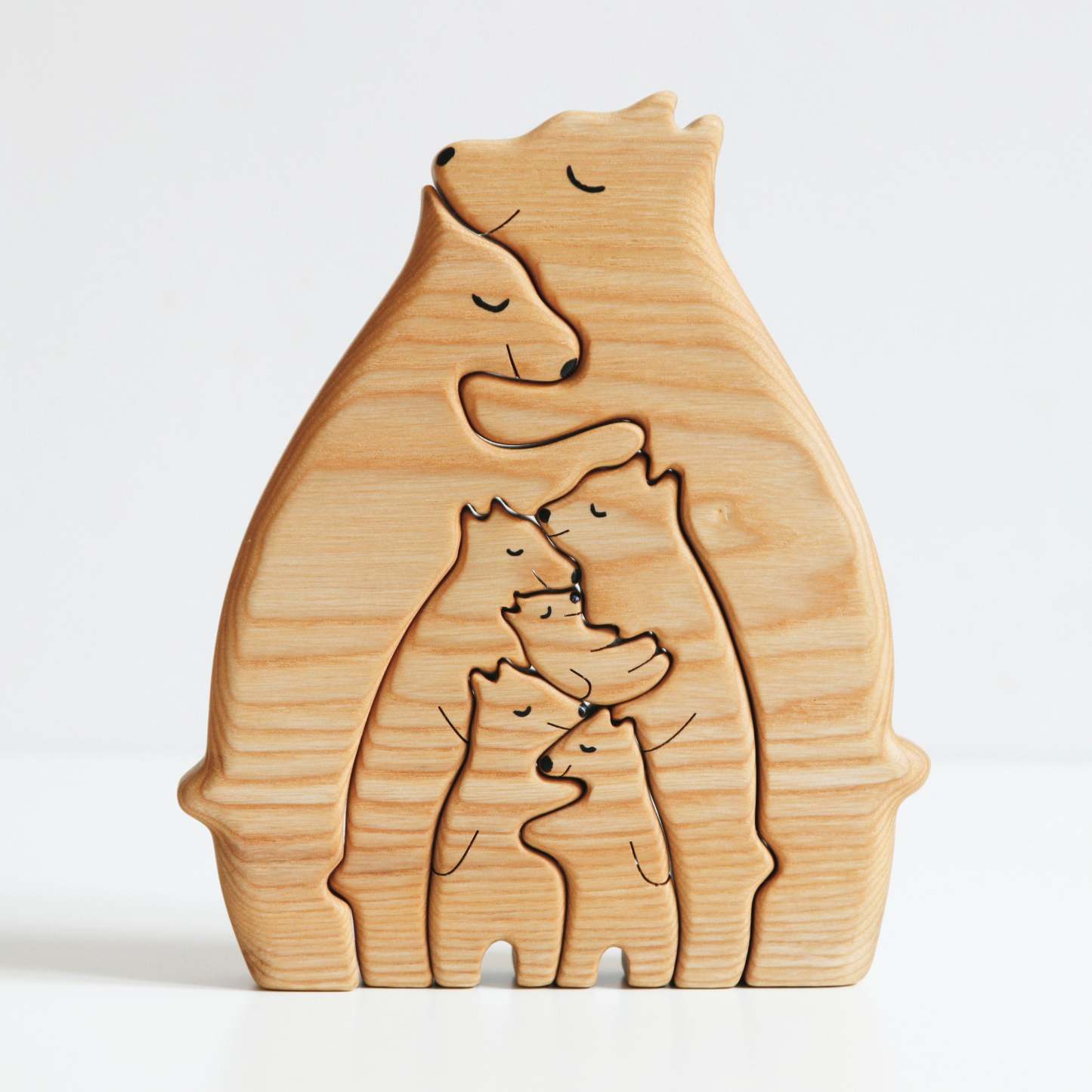 Wooden bears family puzzle