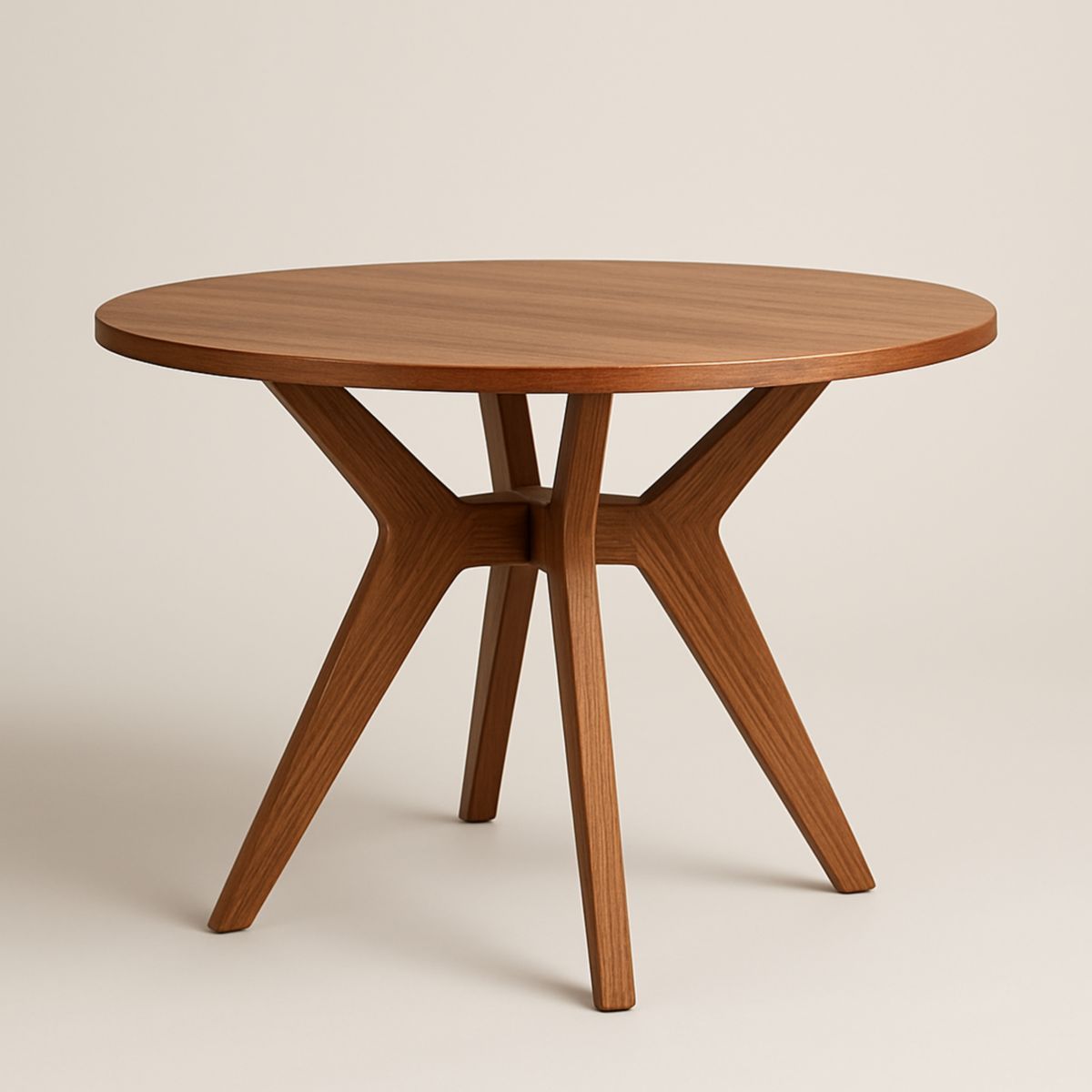 Table ronde en bois massif Ø120 cm-Pureverdeaura