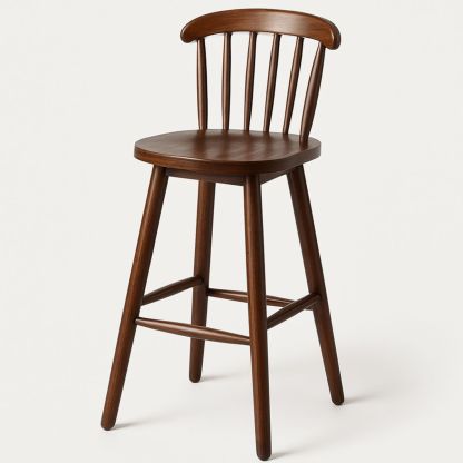 Chaise Haute en Bois Marron-Pureverdeaura